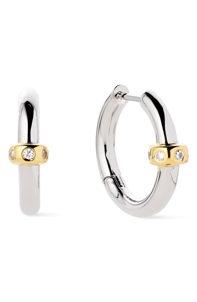 Ana Luisa Cyrus Two-Tone Hoop Earrings, Main, color, Gold / Silver