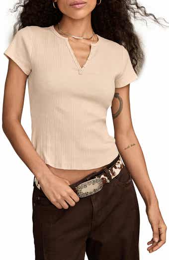 Lucky Brand Rib Cotton Henley