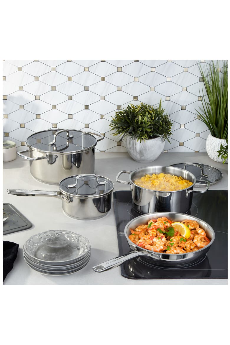 DiNA Helix 7-Piece Cookware Set, Alternate, color, SILVER