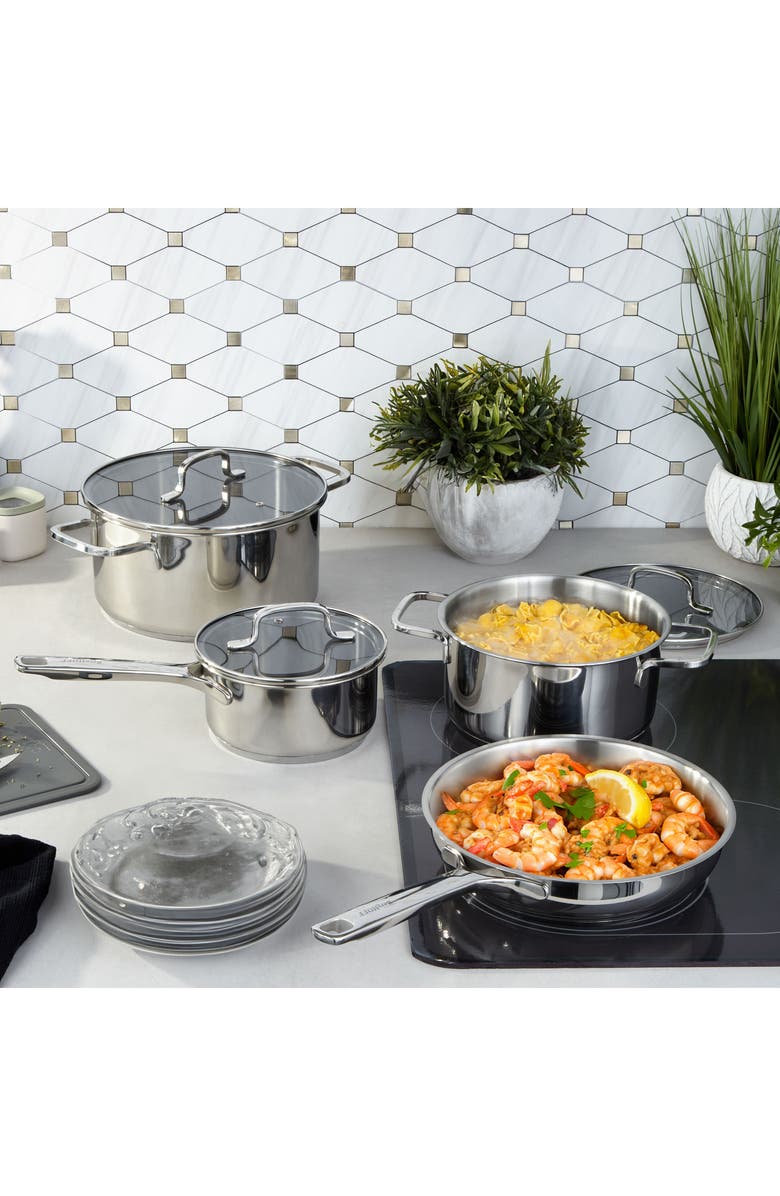 BergHOFF DiNA Helix 7-Piece Cookware Set, Alternate, color, Silver