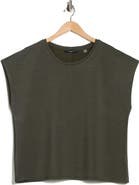 T Tahari Cap Sleeve Scuba Knit T-Shirt