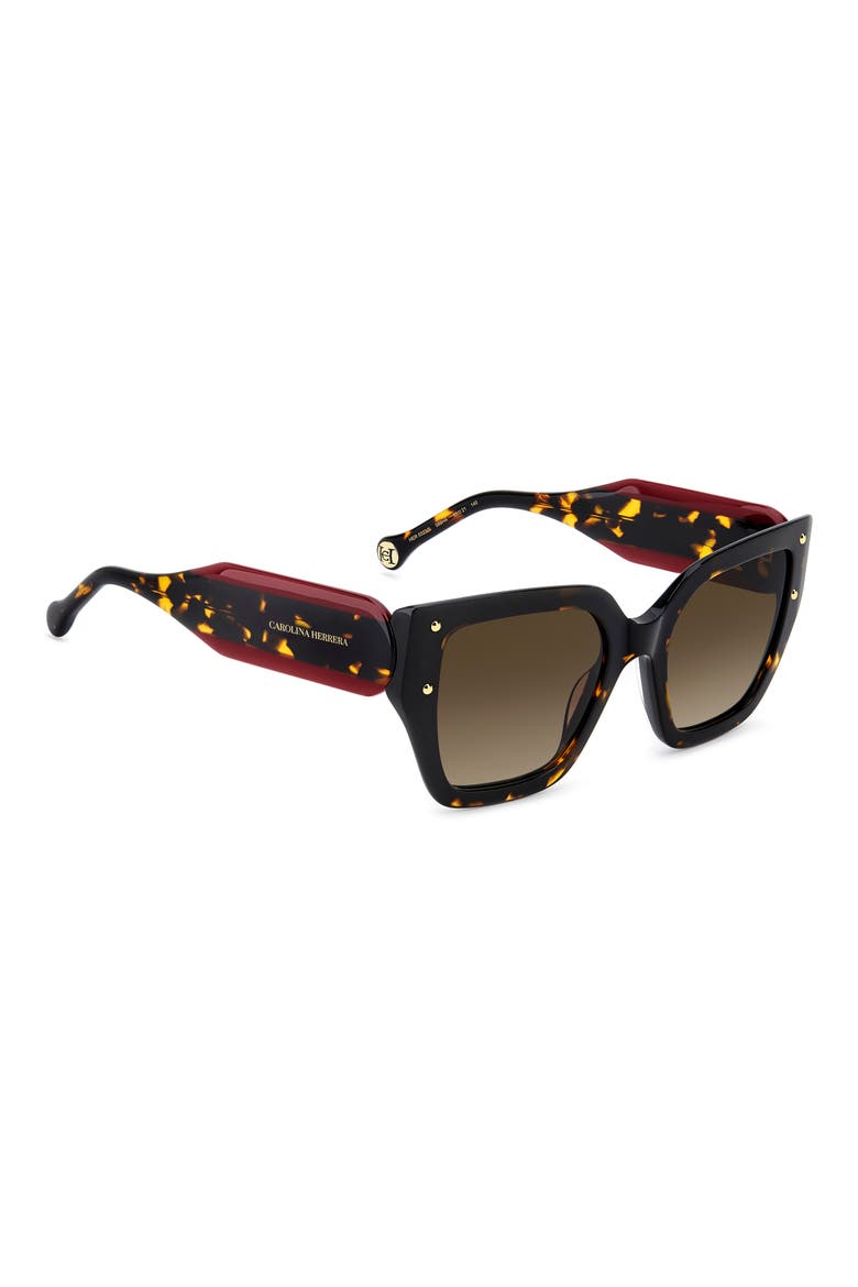 53mm Gradient Square Sunglasses, Alternate, color, HAVANA/ BROWN