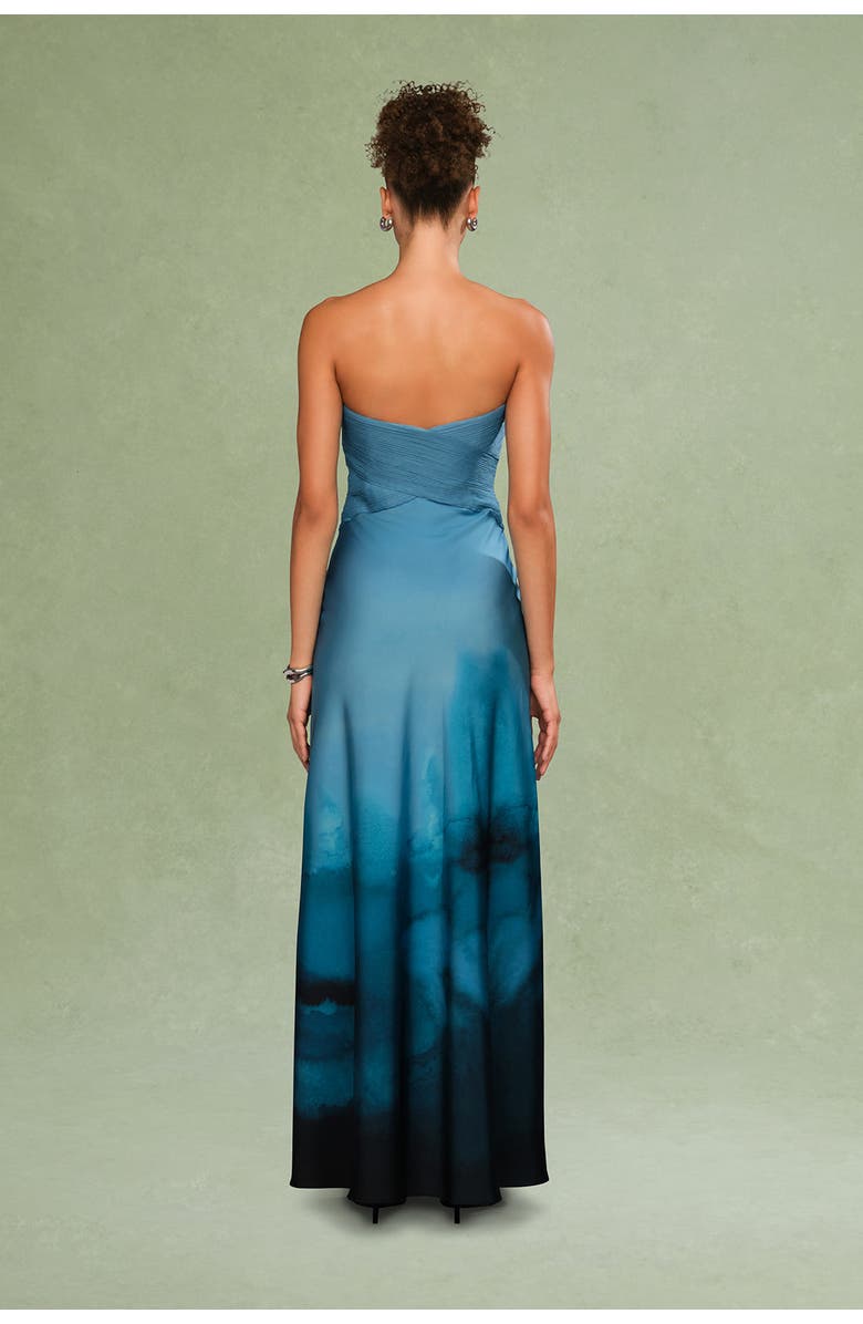 AMUR Cova Printed Gown, Alternate, color, River Walk