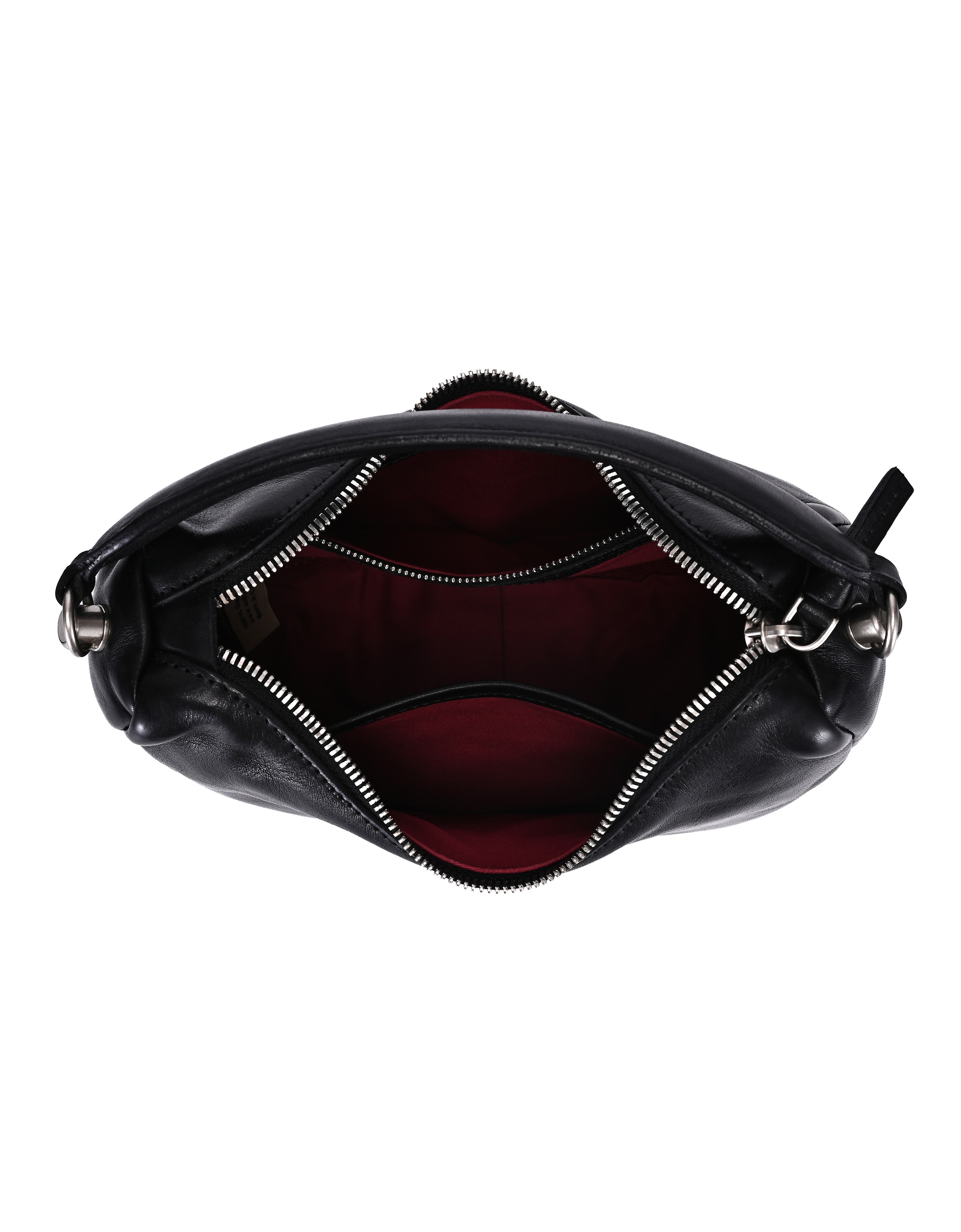 OLD TREND Dahlia Genuine Leather Soft Everyday Hobo Bag, Alternate, color, Black