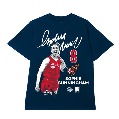 Unisex round21 Sophie Cunningham Navy Indiana Fever Player Graphic T-Shirt
