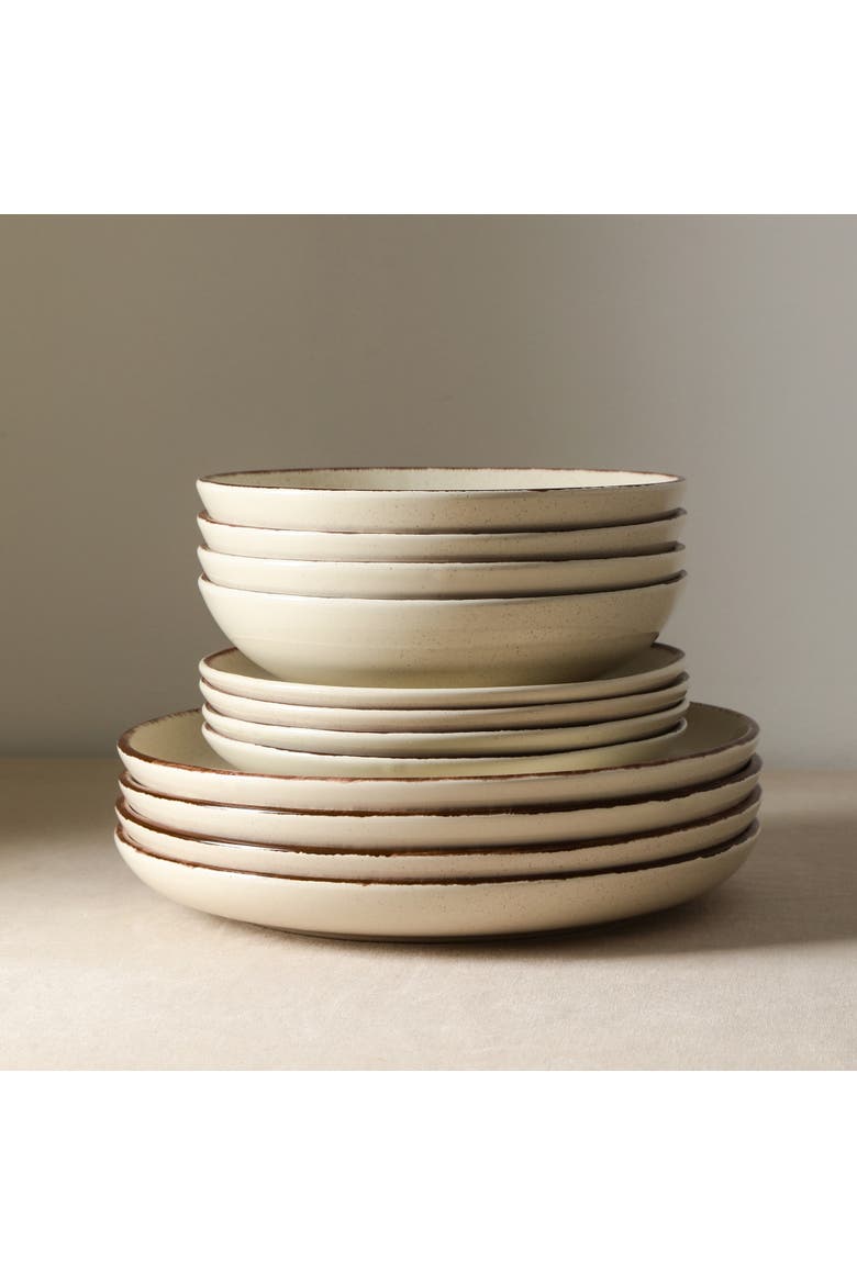 Heath Stoneware 24-Piece Dinnerware Set, Alternate, color, Coffee
