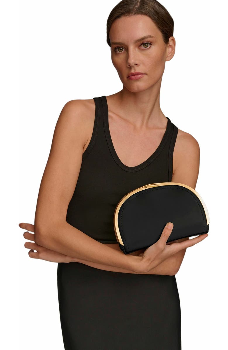 Donna Karan New York Lawrence Clutch, Alternate, color, Black/Gold