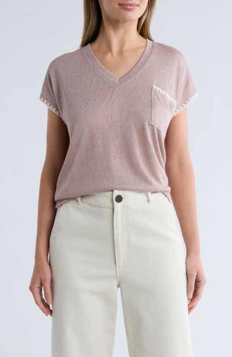 Bobeau Whipstitch Pocket T-Shirt