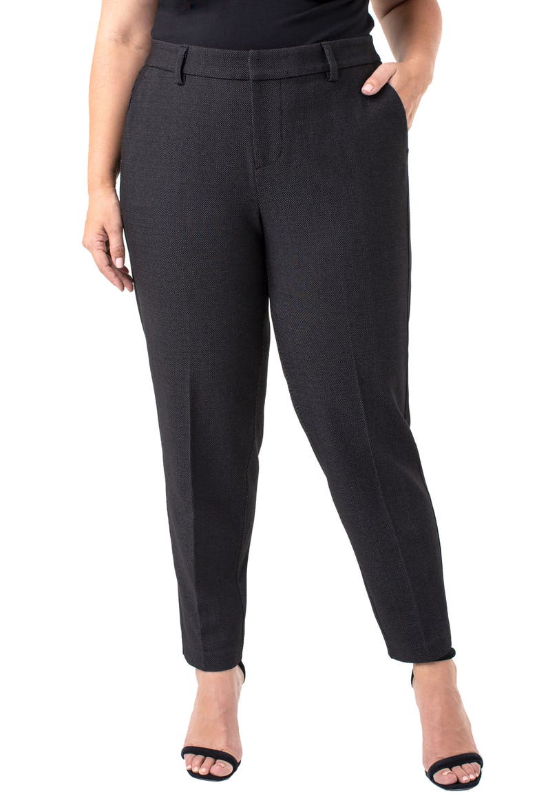 Kelsey Tweed Knit Trousers, Main, color, BLACK/ GREY BIRDSEYE