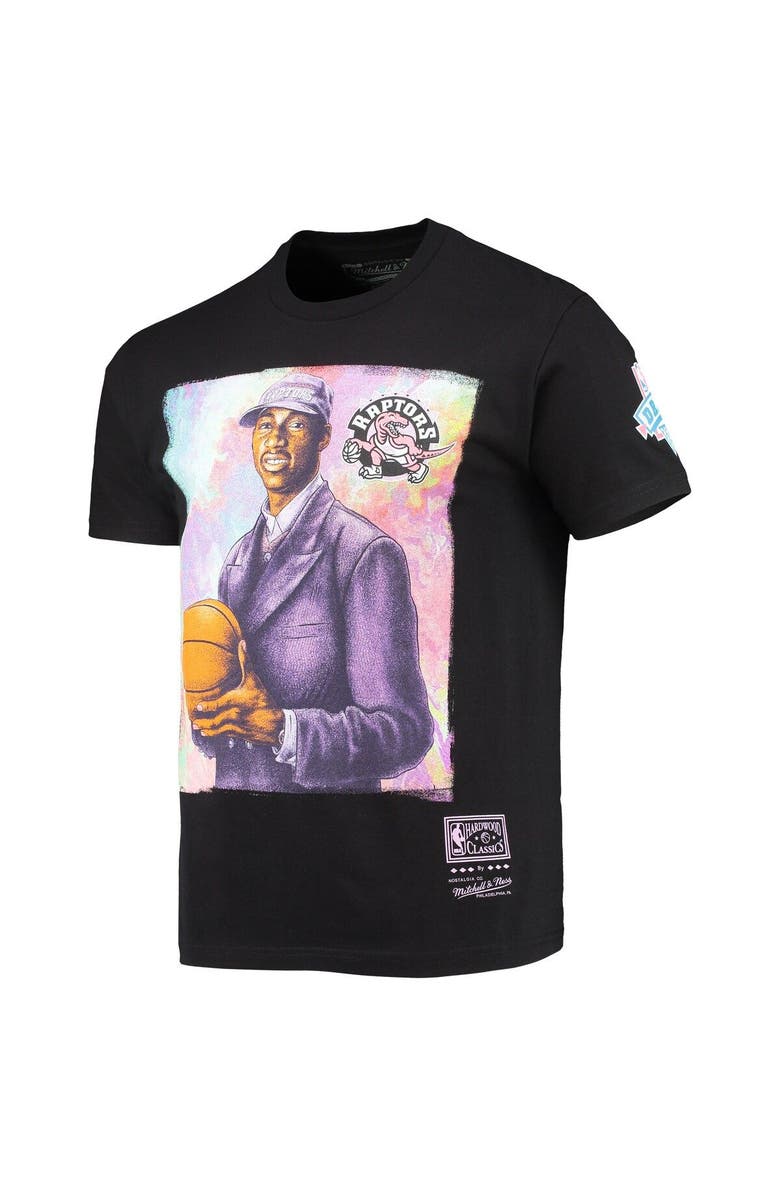 Mitchell & Ness Men's Mitchell & Ness Tracy McGrady Black Toronto Raptors Hardwood Classics Draft Day Colorwash T-Shirt, Alternate, color, 
