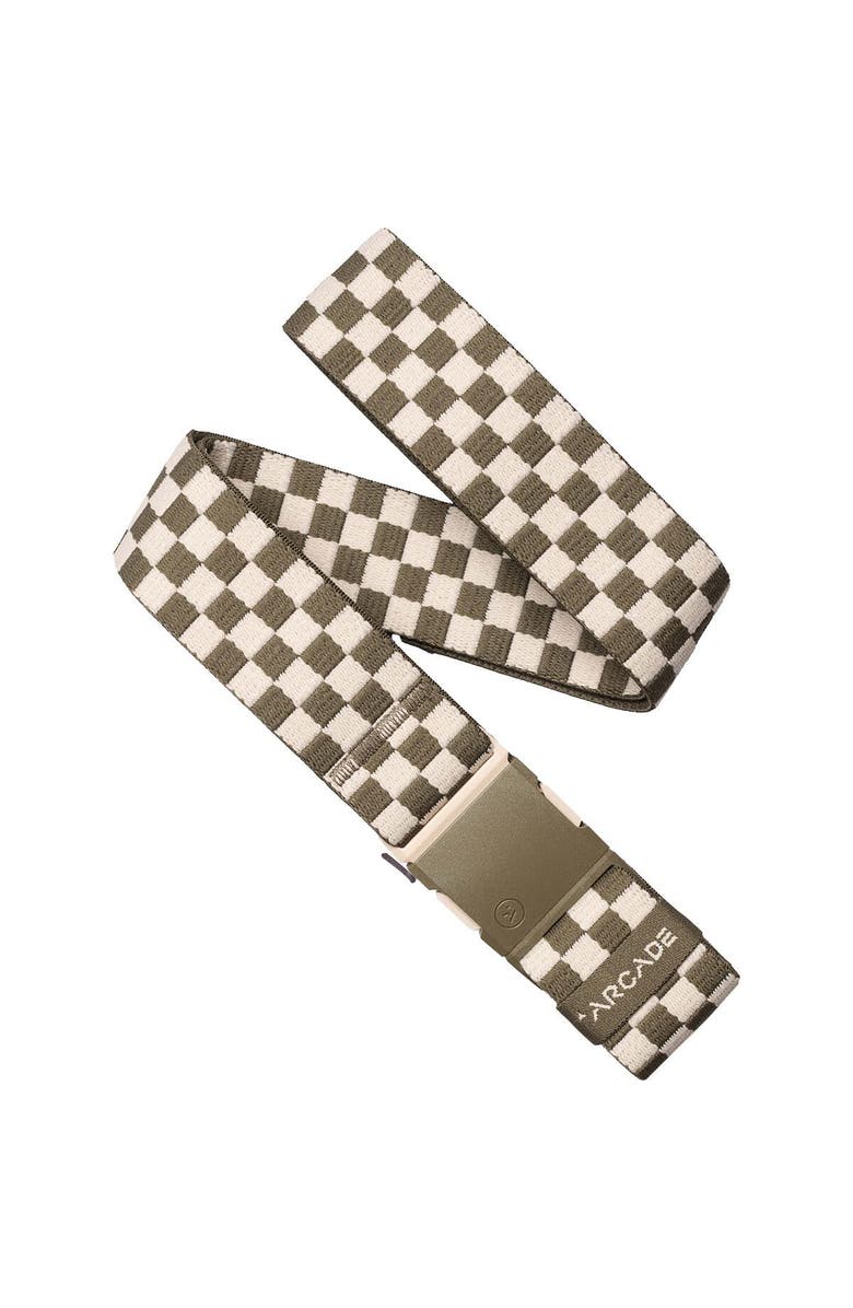 ARCADE Check Belt, Main, color, Crocodile/Khaki