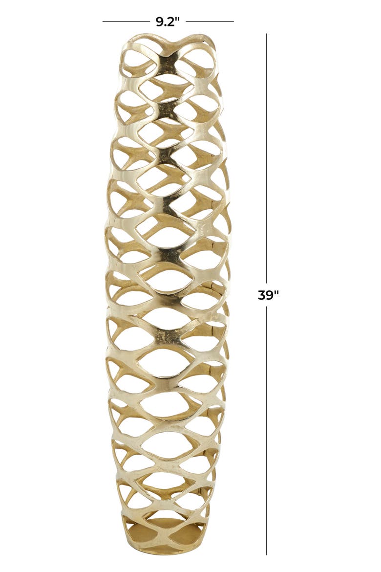 Geometric Tall Vase, Alternate, color, GOLD