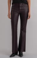 KUT from the Kloth Stella Coated Raw Hem High Waist Flare Jeans