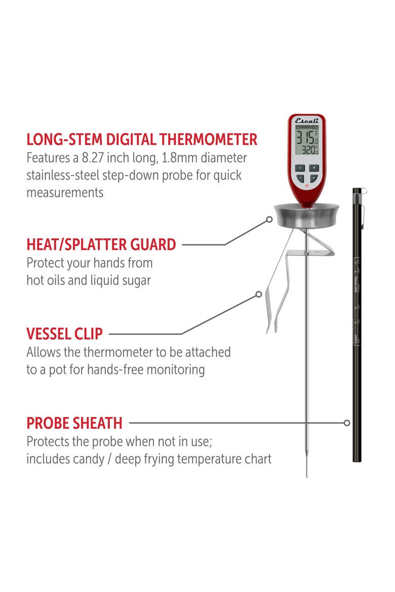 Digital Candy and Deep Fry Thermometer, Alternate, color, Red