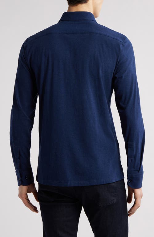 Hugo Boss Boss Hal Long Sleeve Polo In Dark Blue