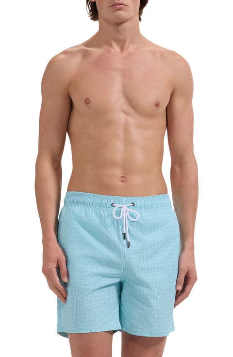 Kai Palm Print Swim Trunks