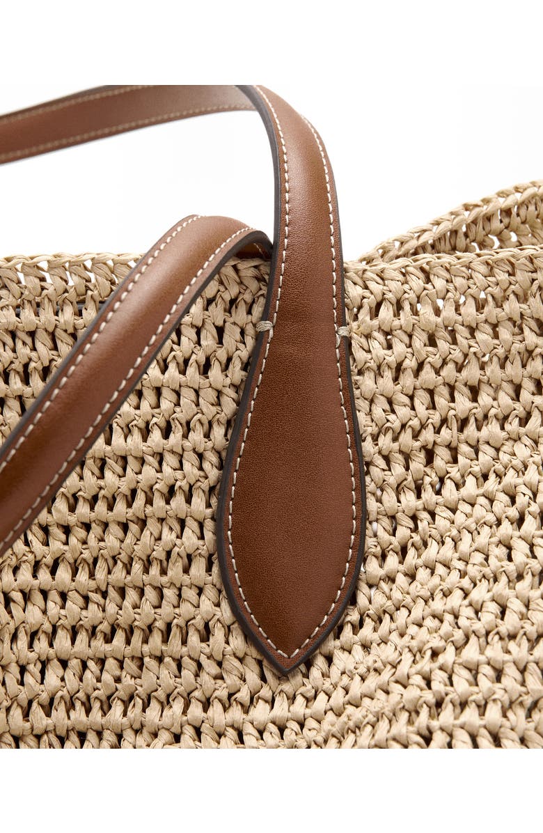 MANGO Raffia Tote, Alternate, color,