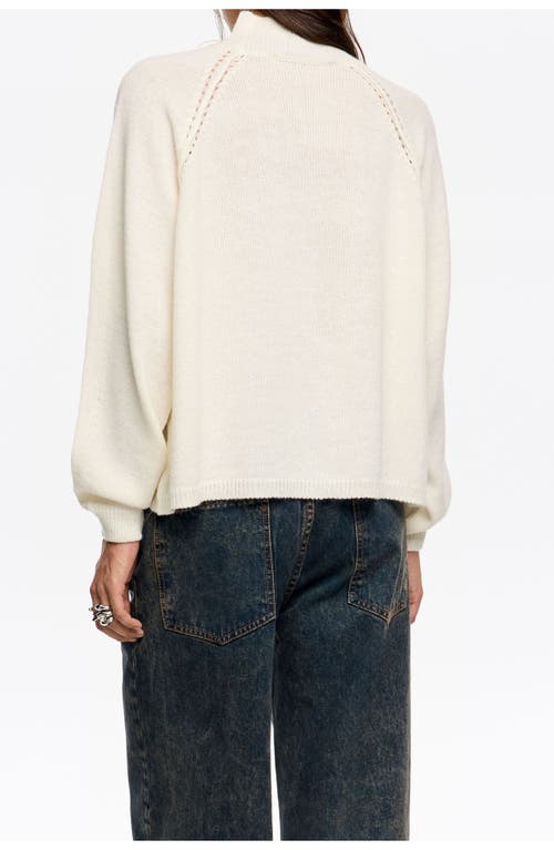 Bimba Y Lola Wool High Neck Sweater In White