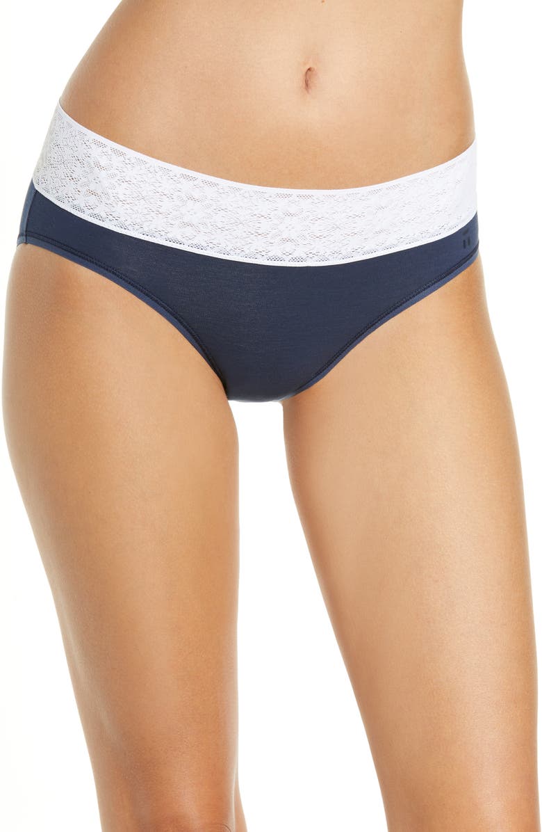 Tommy John Cool Cotton Lace Trim Briefs, Main, color,