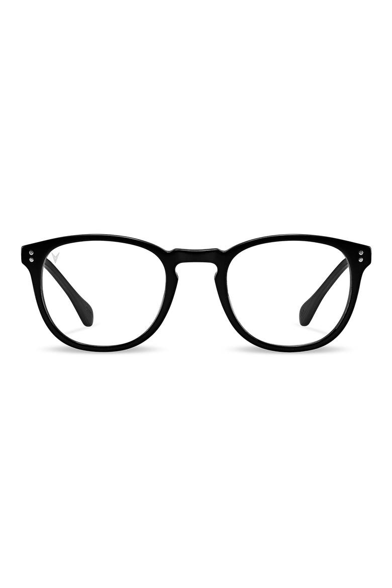District 49mm Round Optical Glasses, Main, color, BLACK/ CLEAR