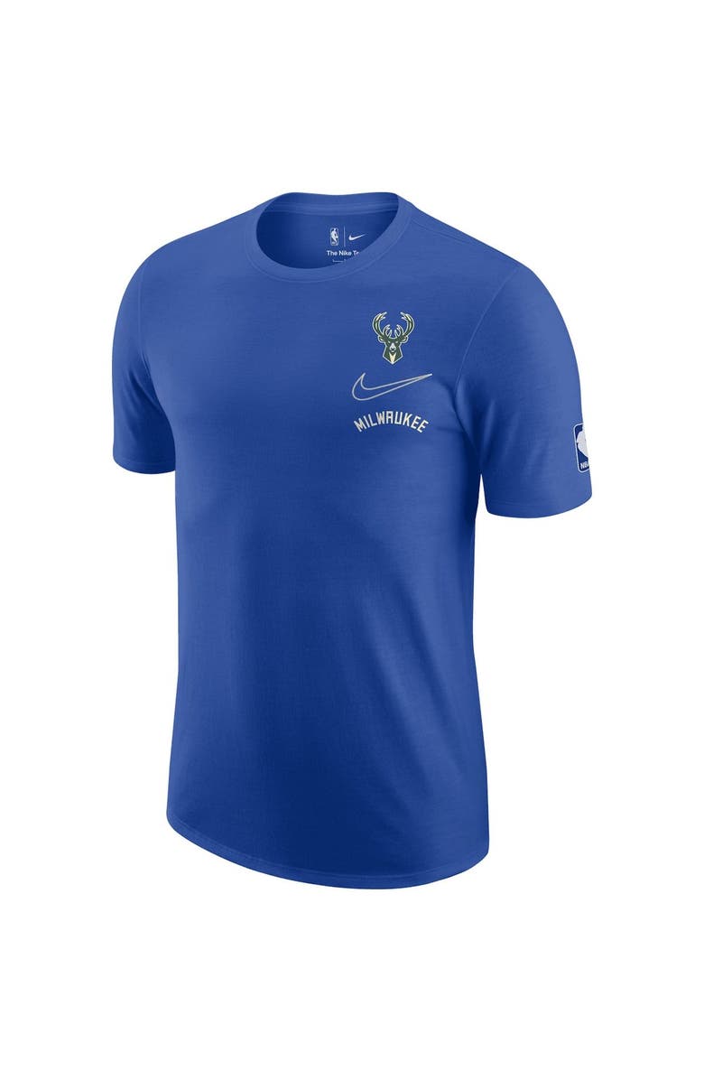 Nike Men's Nike Royal Milwaukee Bucks 2022/23 City Edition Courtside Max90 Vintage Wash T-Shirt, Alternate, color, 