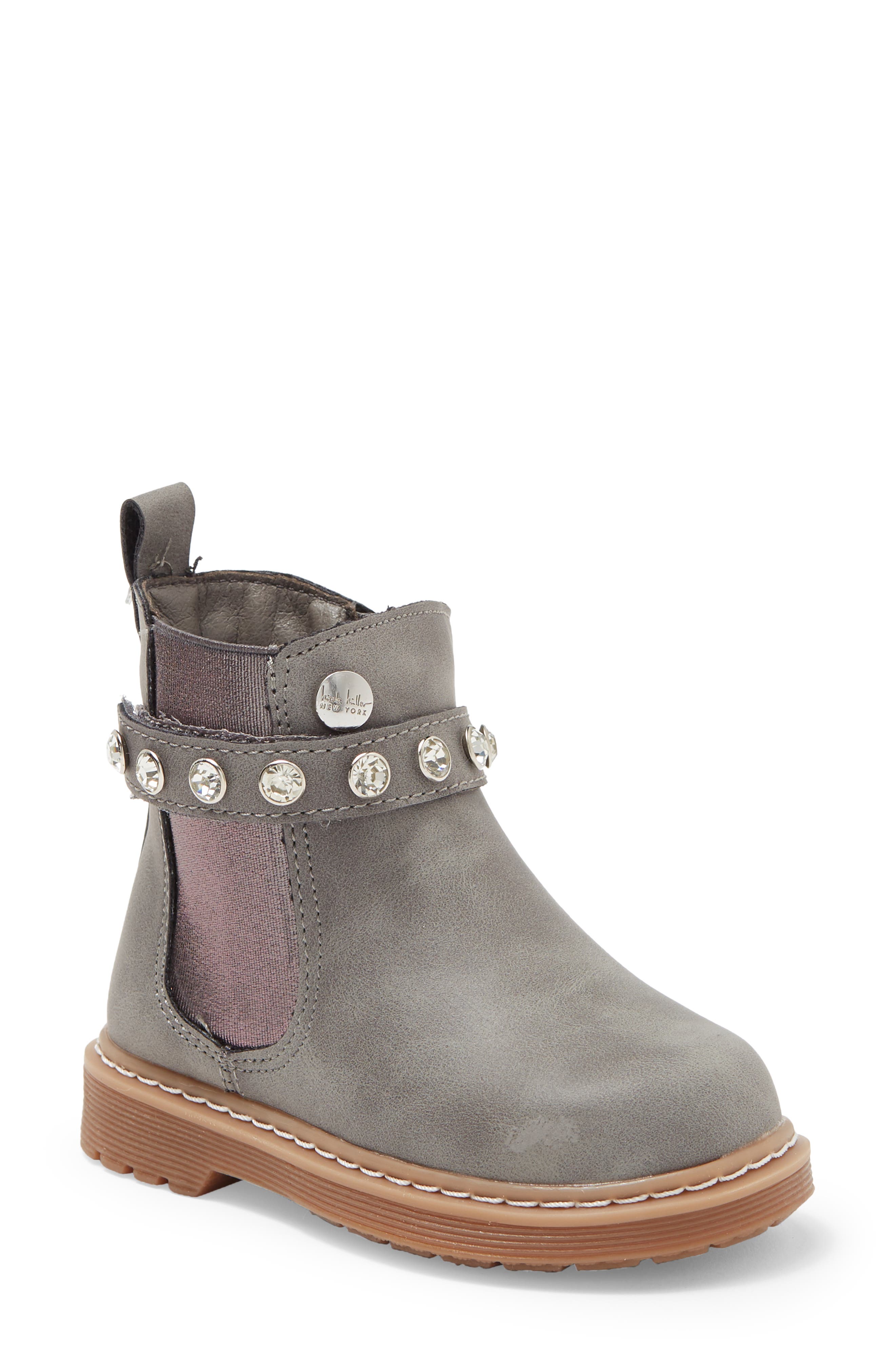 Nicole Miller Kids' Rhinestone Strap Bootie, Main, color, 