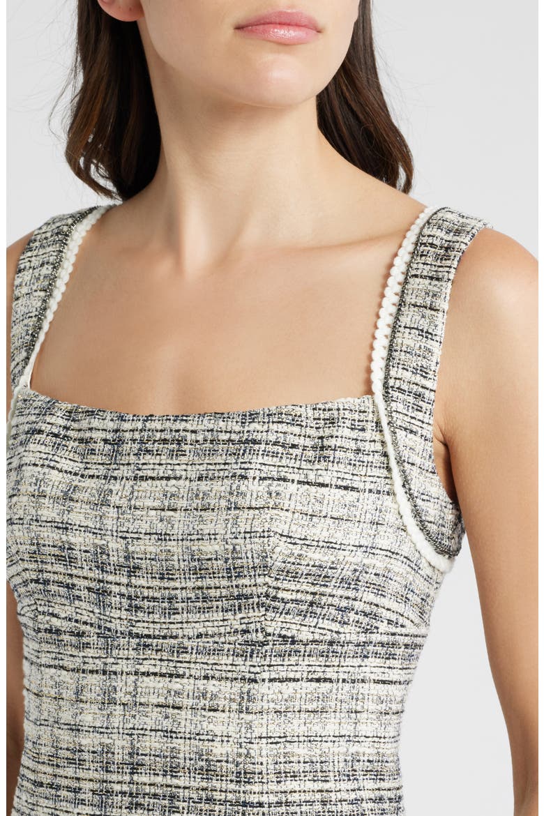 Metallic Tweed Minidress, Alternate, color, IVORY MULTI