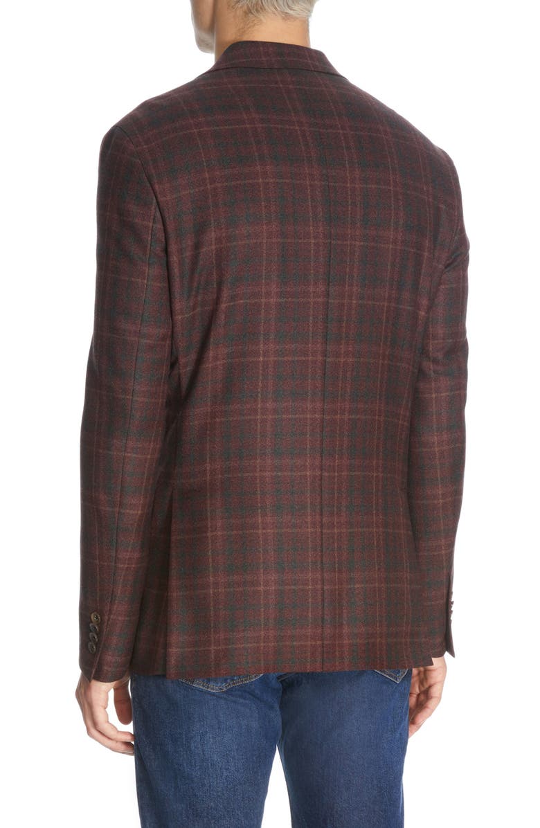 Jack Victor Midland Plaid Wool Sport Coat, Alternate, color, 