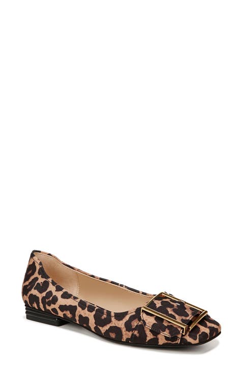 Tahlia Buckle Square Toe Flat (Women)