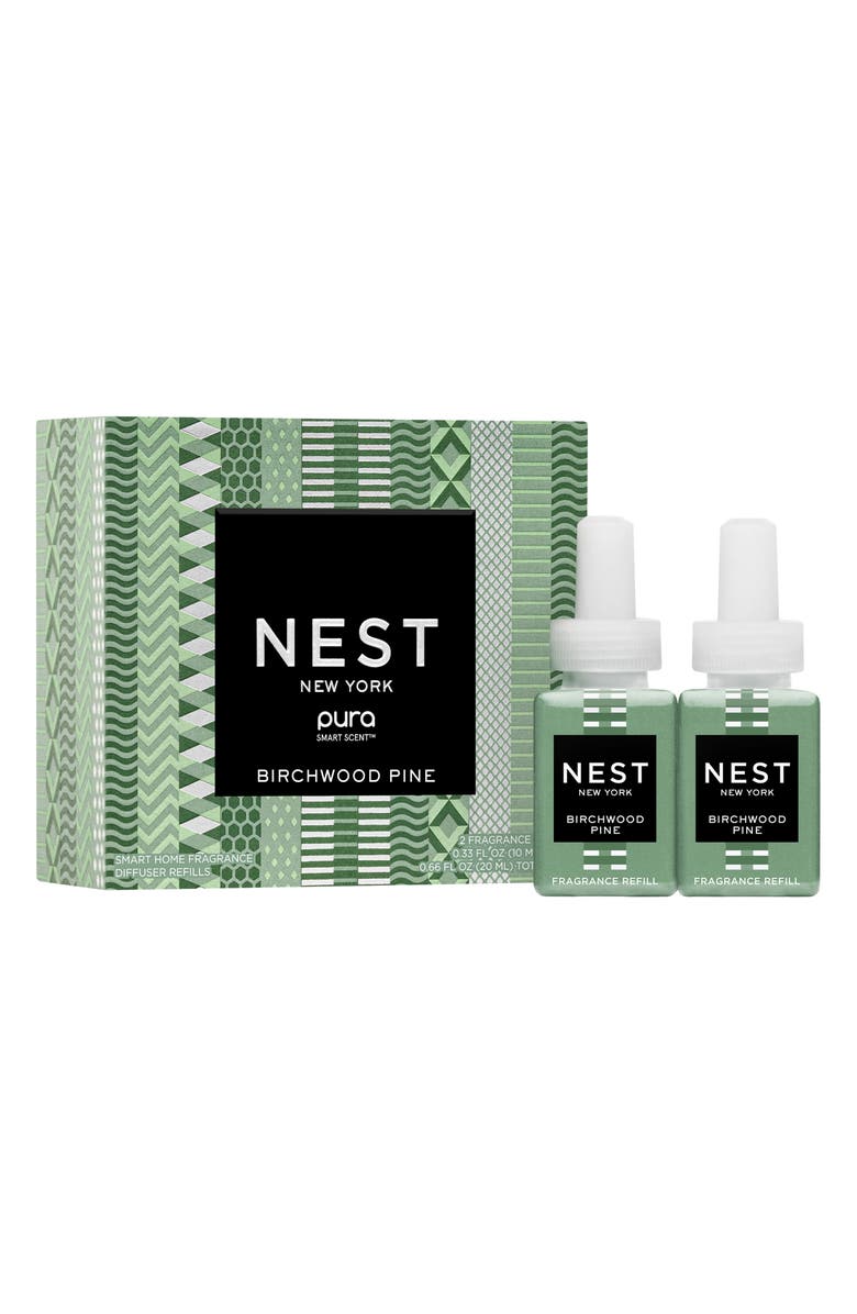 NEST New York x NEST NEW YORK Birchwood Pine 2-Pack Smart Fragrance Diffuser Refills, Main, color,