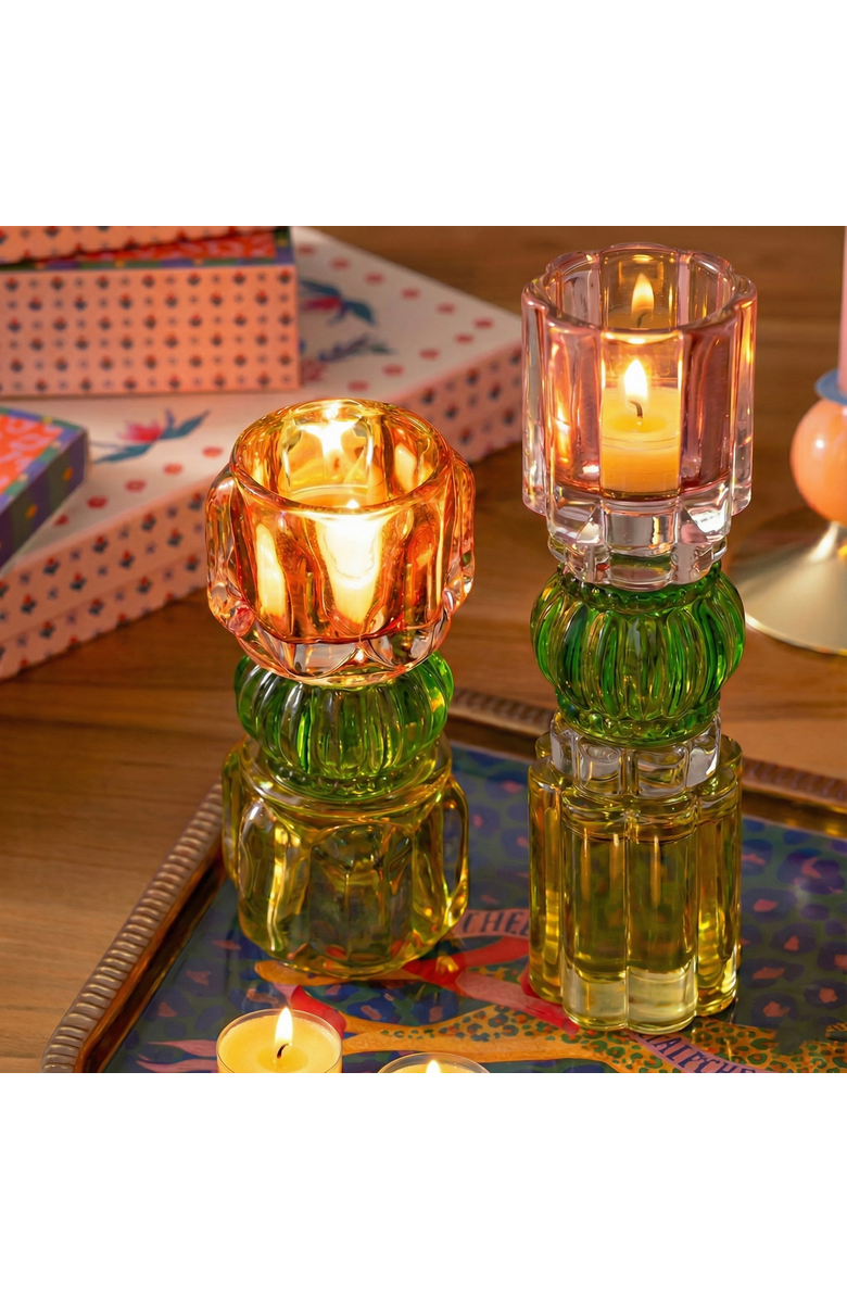 Zsa Zsa Zsu Nanjing Glass Decorative Object 2 Pcs Set, Alternate, color, Green