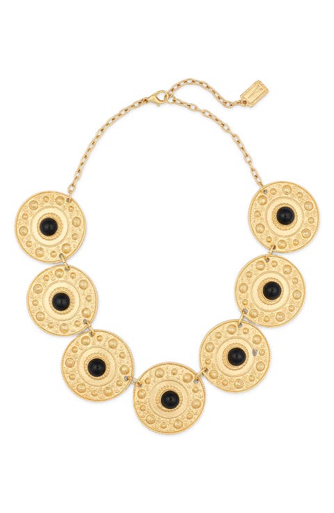 Baroque Coin Statement Necklace
