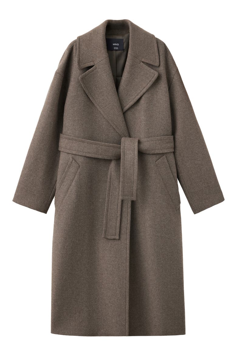 Traviata Oversized Wool Blend Coat, Main, color, MEDIUM BROWN