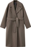 MANGO Traviata Oversized Wool Blend Coat