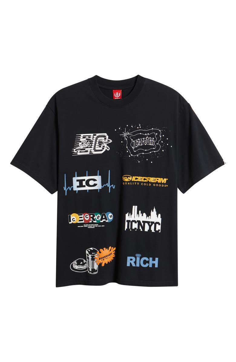 ICECREAM Rich Graphic T-Shirt, Main, color, Black