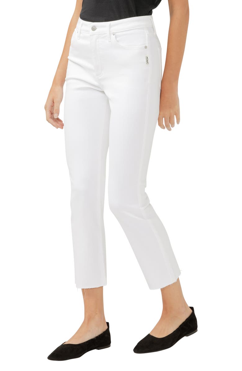Silver Jeans Co. Isbister High Waist Ankle Straight Leg Jeans, Alternate, color, White