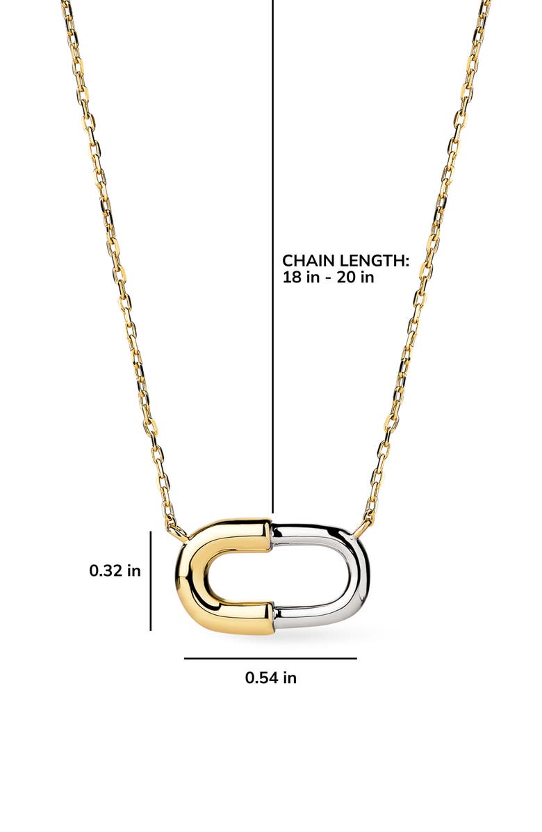 Ana Luisa Black Mini Micropavé Necklace, Alternate, color, Gold / Silver / Clear