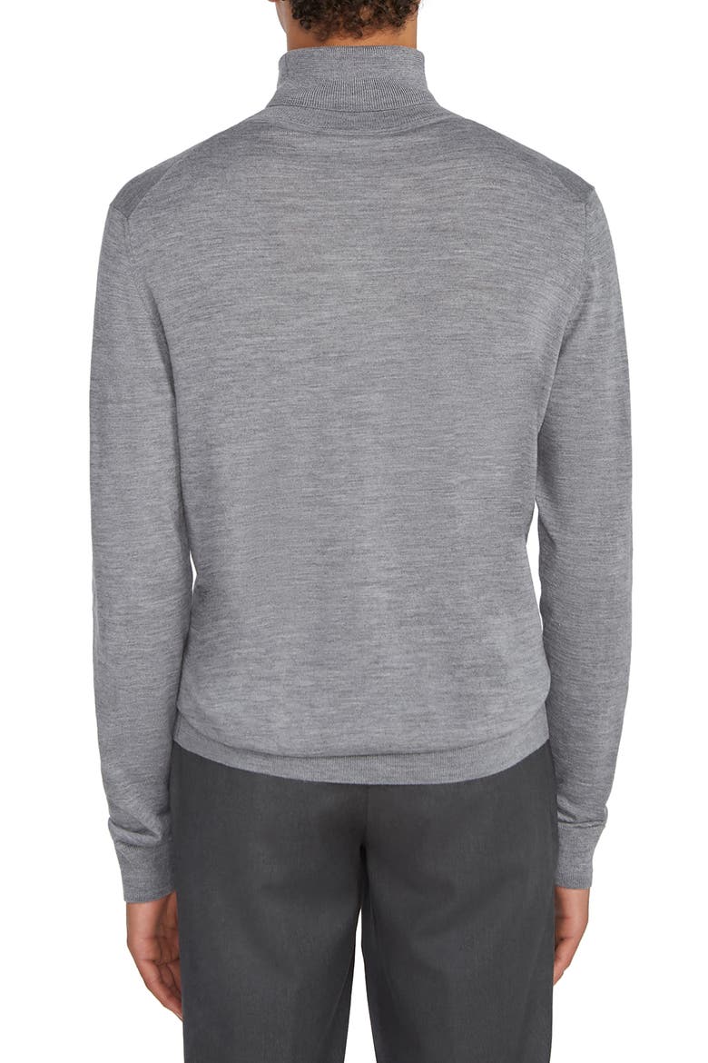 Wool, Silk & Cashmere Turtleneck Sweater, Alternate, color, PALE GREY