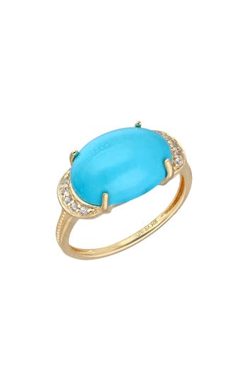 Ys Gems Arizona Turquoise Ring In Blue