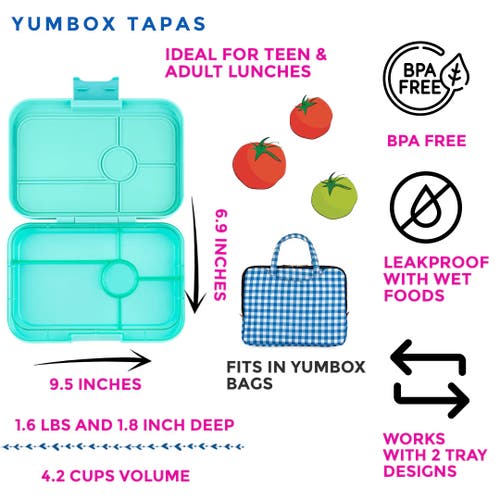Yumbox Tapas Bento-style Leakproof Lunch Box 5 Compartments