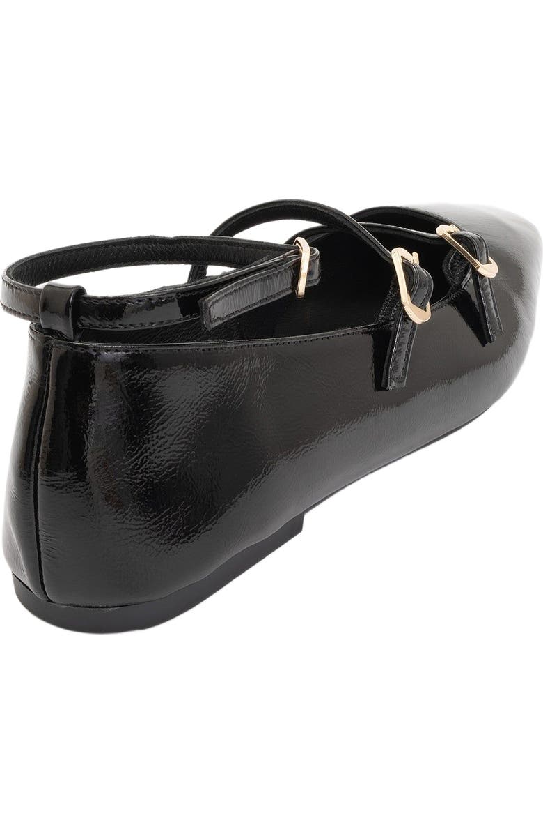 Forever & Always Shoes Serena Leather Mary Jane Flats, Alternate, color, Black Patent Leather
