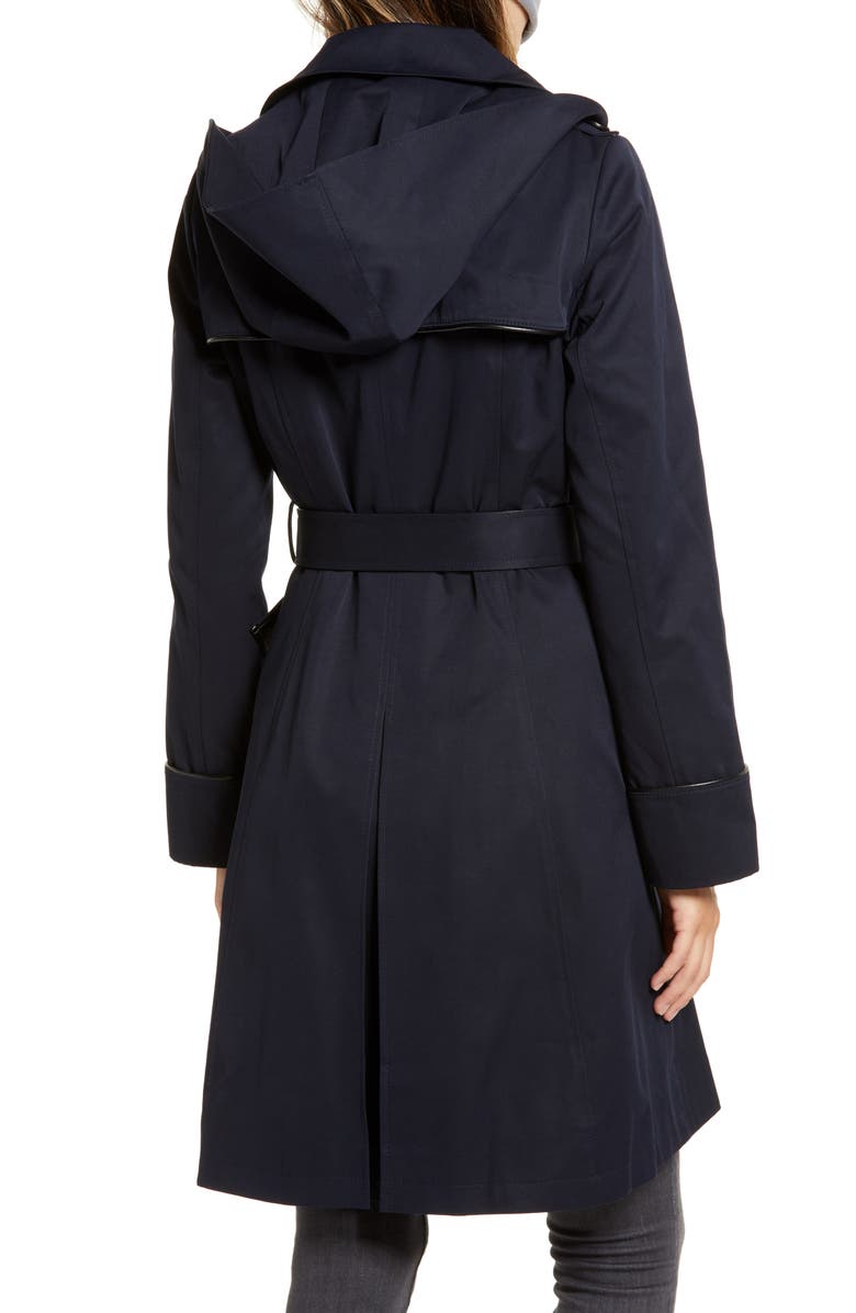 Via Spiga Hooded Trench Coat, Alternate, color,