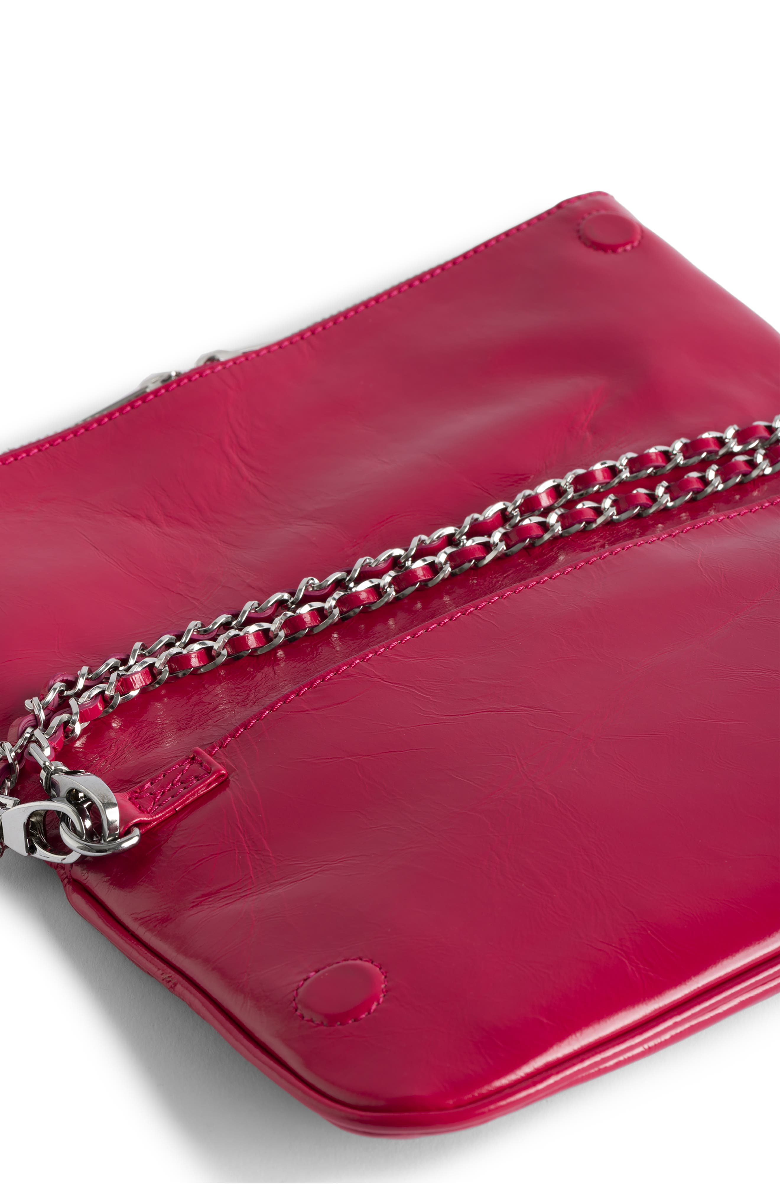 Zadig & Voltaire Rock Vintage Patent Crossbody Bag, Alternate, color, 