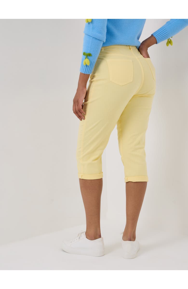 Joe Browns Stretch Denim Capri Pant, Alternate, color, Bright Lemon