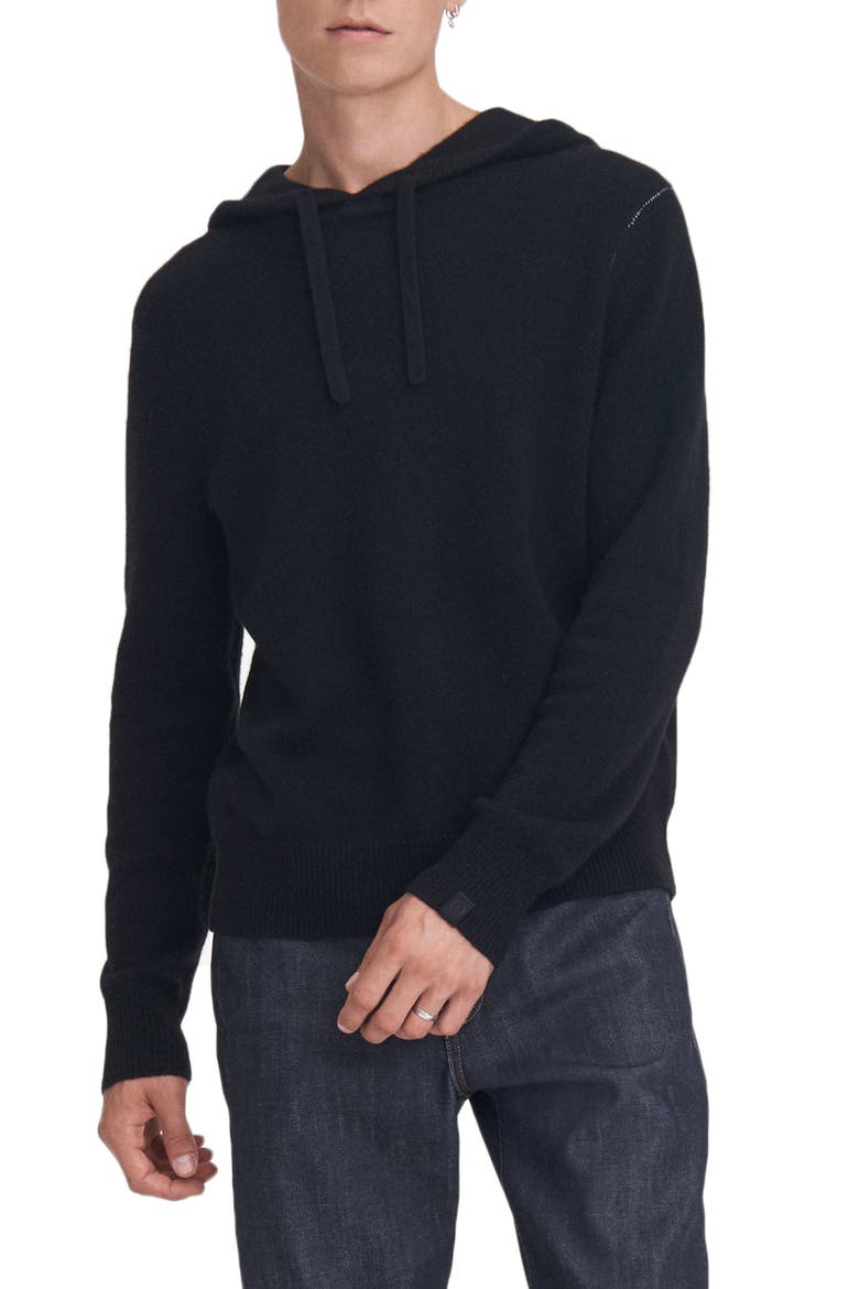 Haldon Cashmere Hoodie, Main, color, BLACK