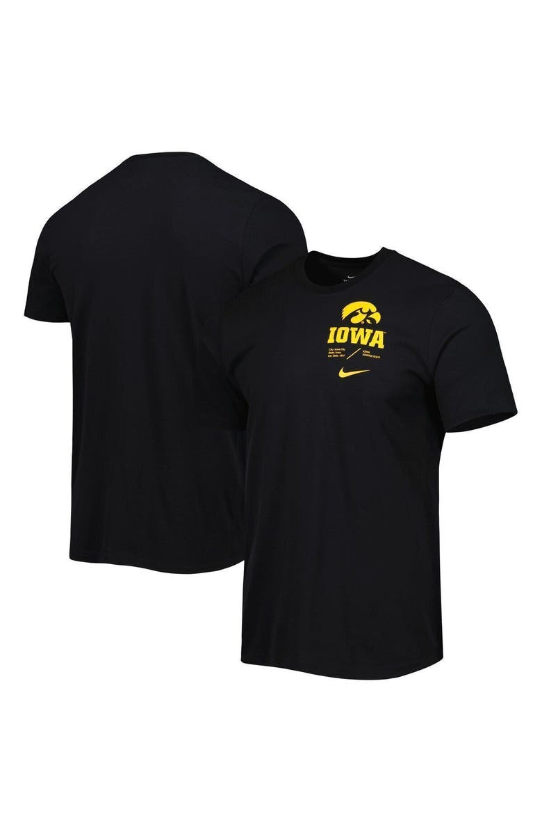Nike Men's Nike Black Iowa Hawkeyes Team Practice Performance T-Shirt, Main, color, 