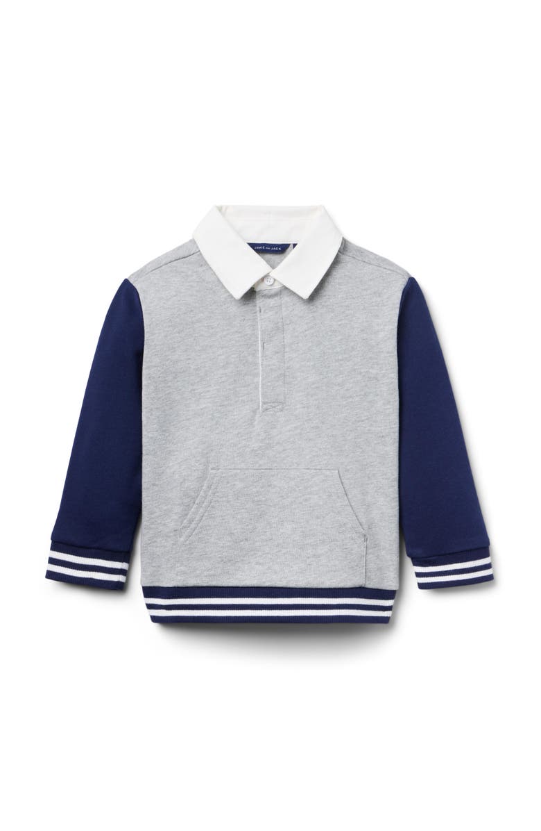 Janie and Jack The Rugby Sweatshirt, Main, color, Grey