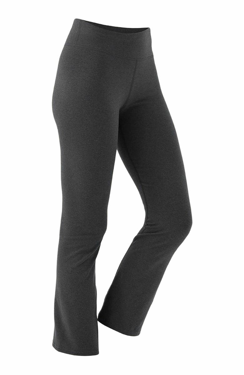 Pact On the Go-To Cropped Bootcut Legging Made with Organic Cotton, Alternate, color, Charcoal Heather