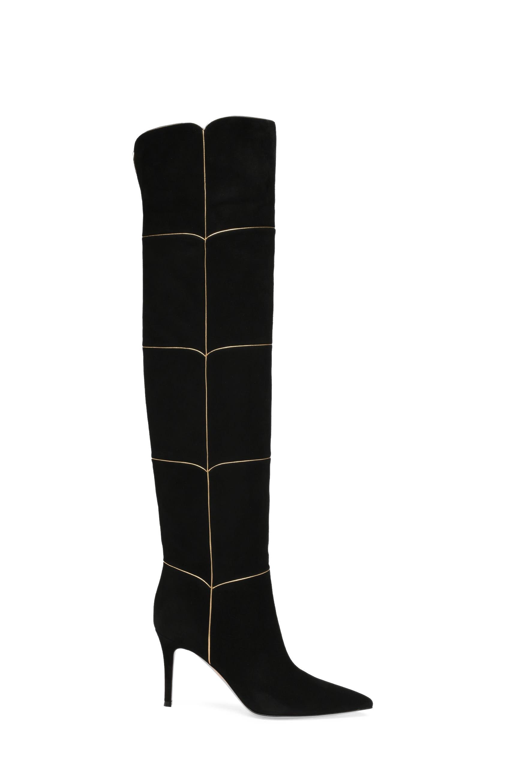 Clarice Boots, Main, color, Black  Calf