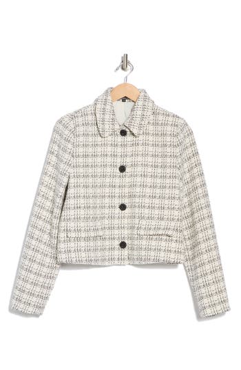 Amanda & Chelsea Lady Like Bouclé Jacket In Neutral